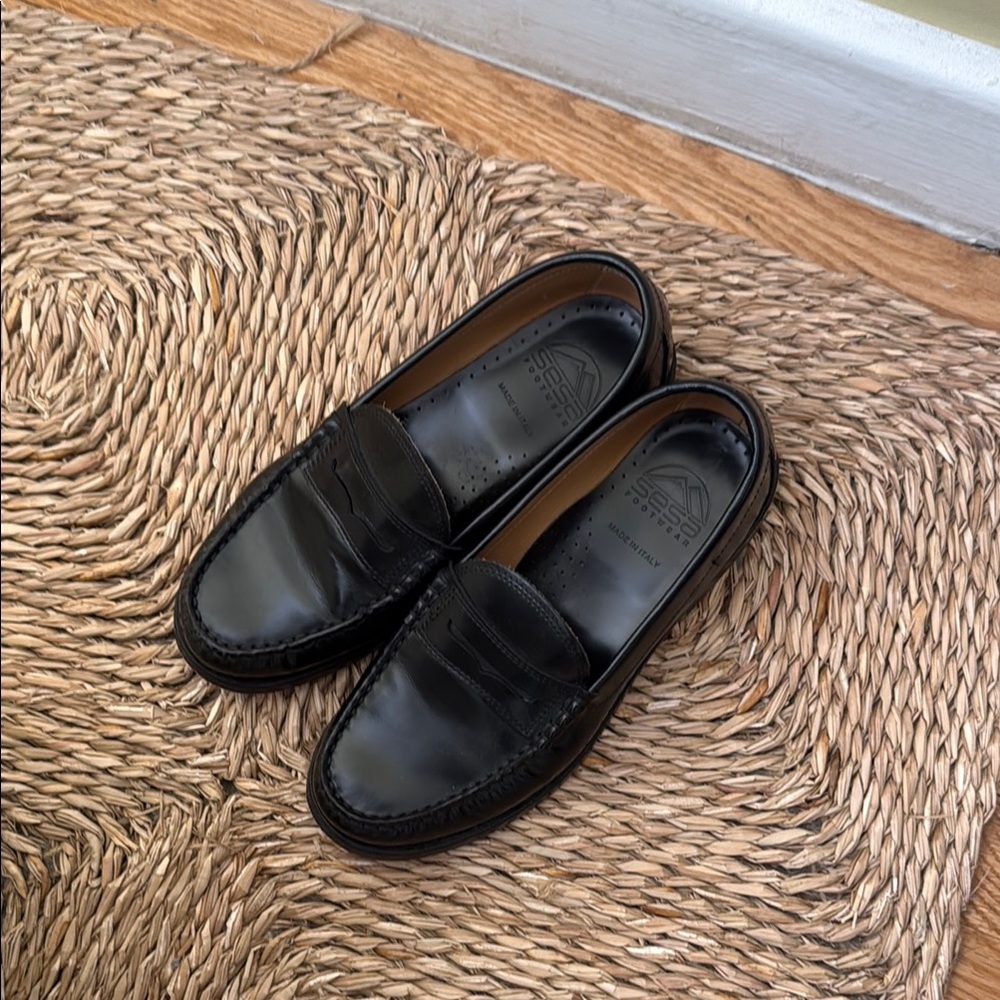 Classic Black Leather Loafers